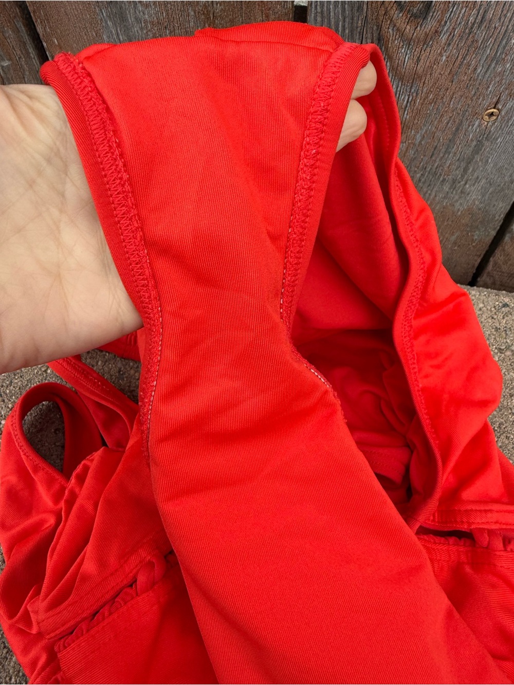 Carmen Marc Valvo Women’s Red Ruched Cut Out One Piece Swimsuit Size 8 - Picture 11 of 11